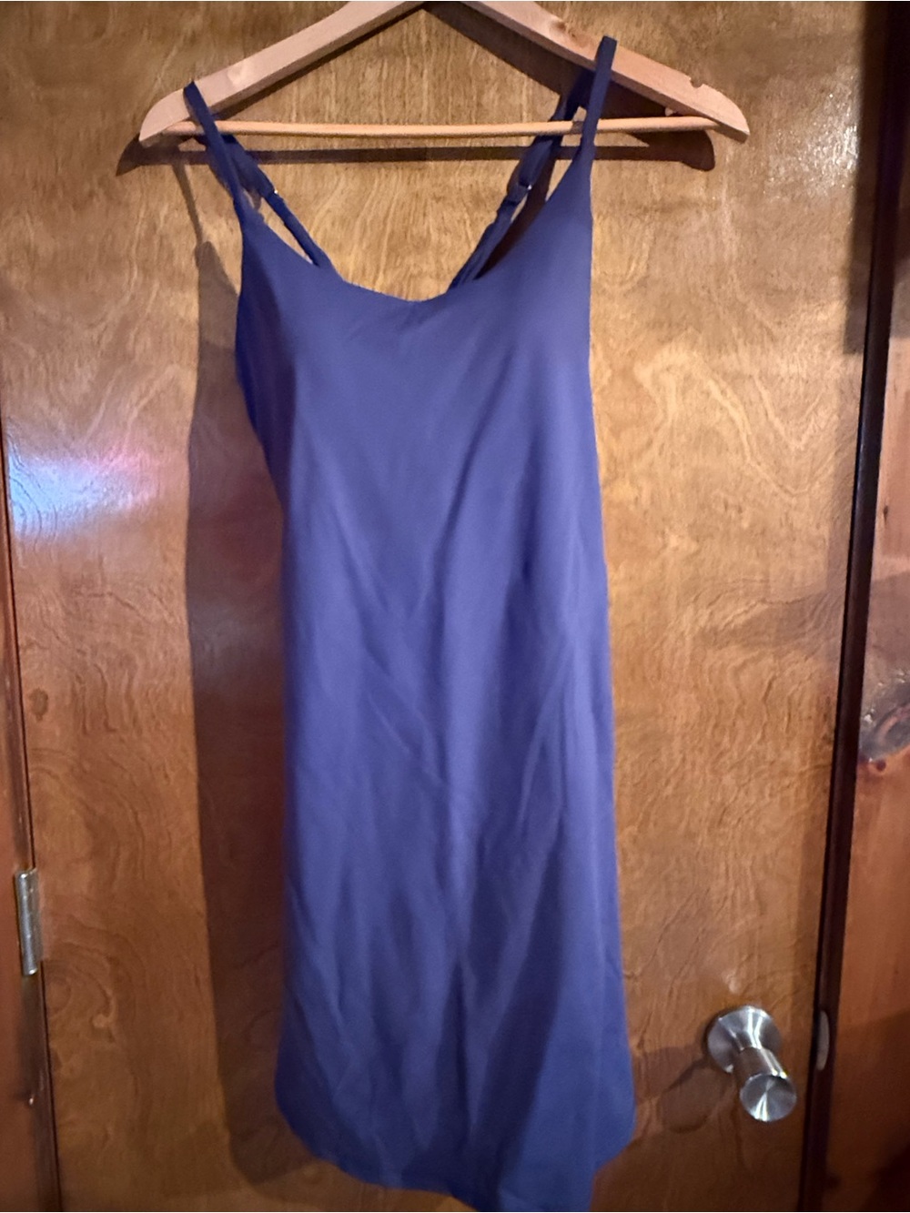 HALARA Purple Slip Midi Dress with Double Straps